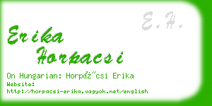 erika horpacsi business card